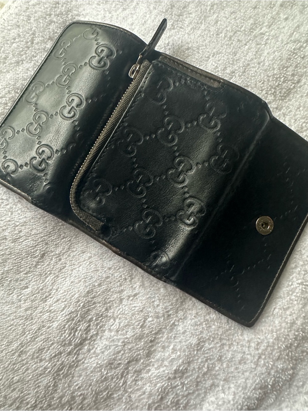 Authentic Gucci Guccissima Dark Brown Leather 6-Key Holder Wallet Coin Pouch - Picture 5 of 10